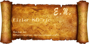 Eizler Móric névjegykártya